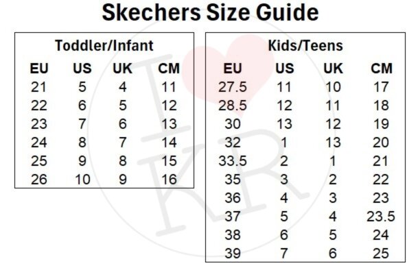 Skechers Size Guide